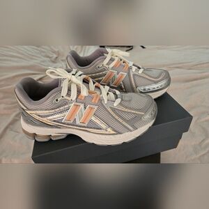1906 New Balance Gray And Orange Athletic Shoes